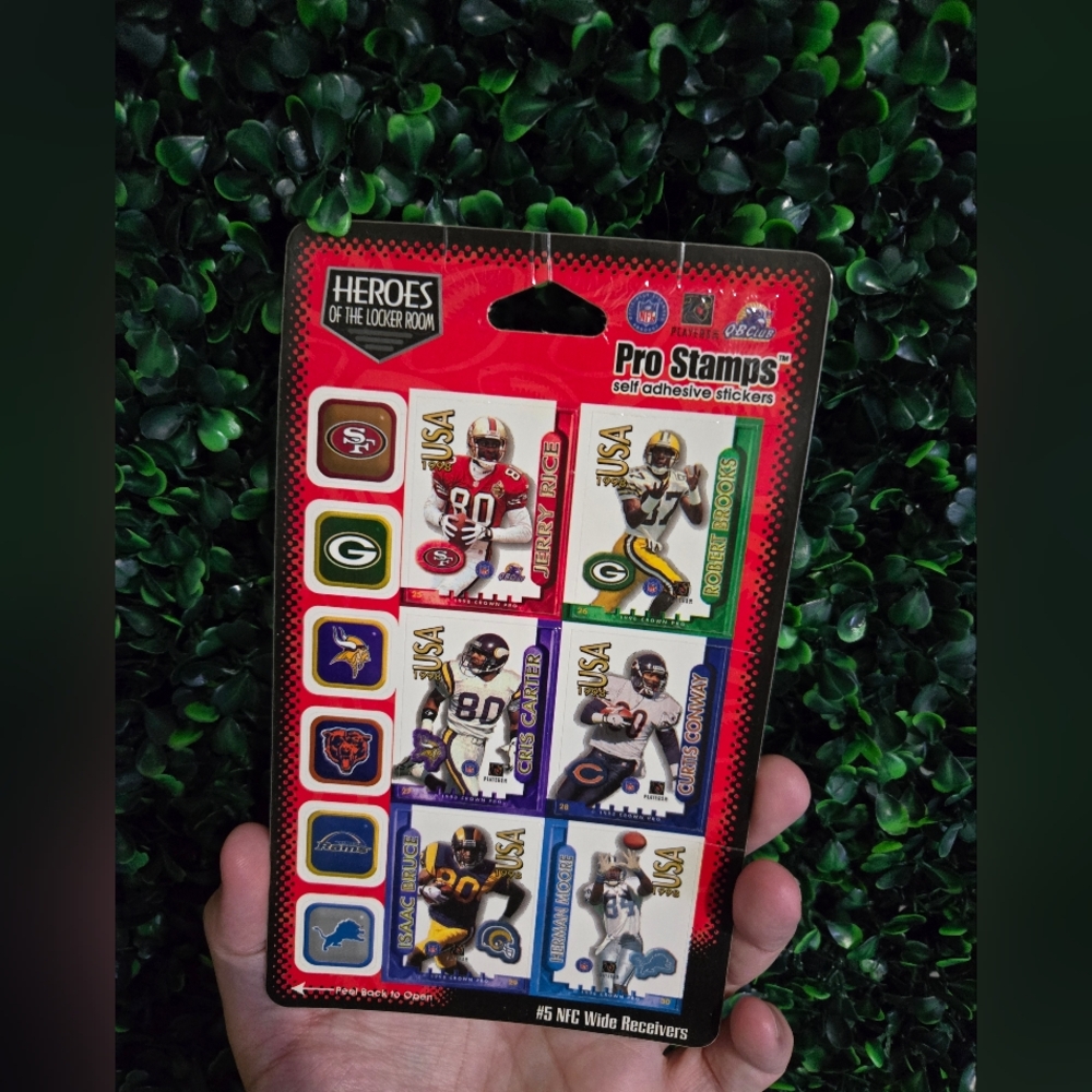 New 1998 NFL Pro Stamps Self Adhesive Stickers VTG